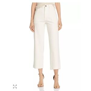 DL1961 Marianna Hewitt Hepburn Cropped High Rise Wide Leg Jeans Sutter 34 NWT